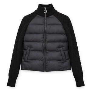 Anatomie Kit Hybrid Down Jacket‎ Black Knit Sleeve Puffer Small